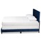 Baxton Studio Caprice Modern and Contemporary Glam Navy Blue Velvet Fabric Queen Size Panel Bed 183-11258-Zoro - alternate 8